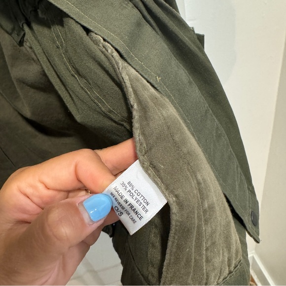 Vintage French military olive jacket fits Sz XS-M - Picture 4 of 7